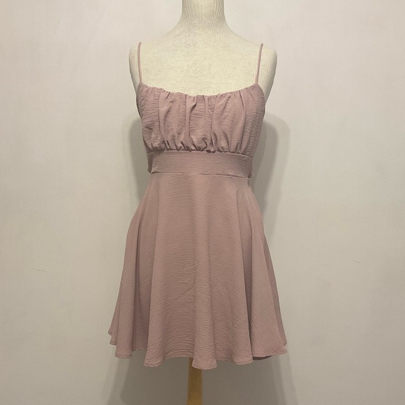 Honey Boutique Dresses & Skirts - Rose Ruched Tie Back Mini Dress